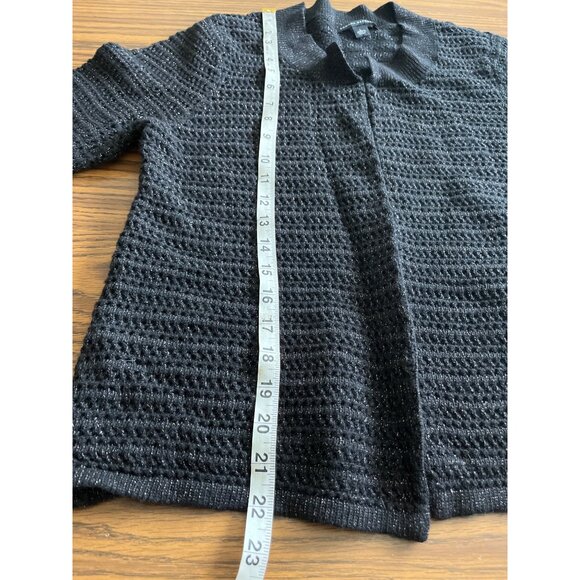 Banana Republic black long sleeved Lamb’s wool blend cardigan sweater size Large - Picture 8 of 8